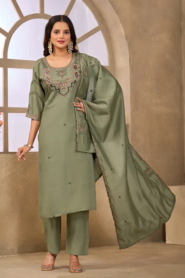 Olive_Green_Roman_Fancy_Lining_Ethnic_Suit_Set_For_Women