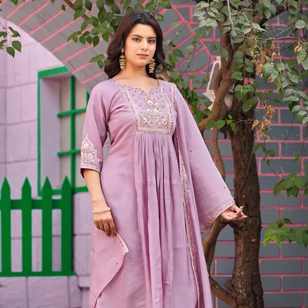 Lilac_Mal_Chanderi_Anarkali_Suit_Set_For_Women