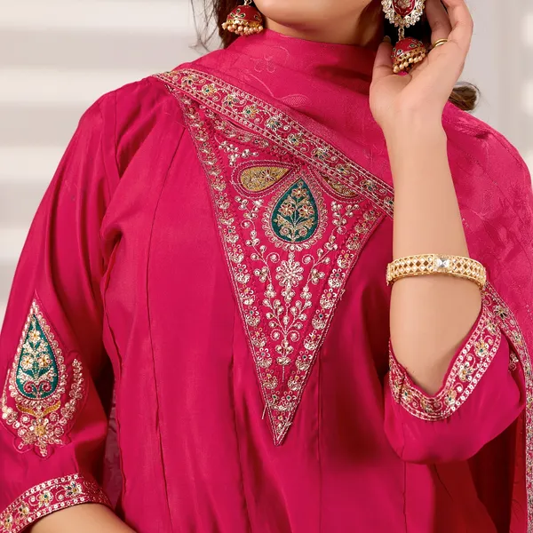 Magenta_Roman_Silk_Kurta_Set_With_Dupatta_For_Women
