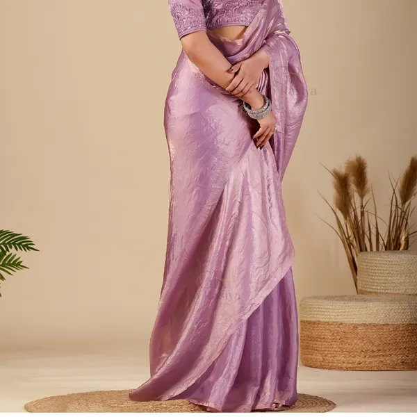 Lavender_Fancy_Satin_Saree_With_Blouse_For_Women