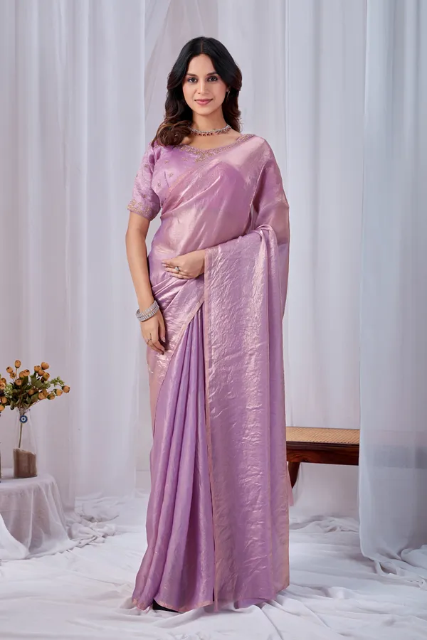 Lavender_Fancy_Satin_Saree_With_Blouse_For_Women