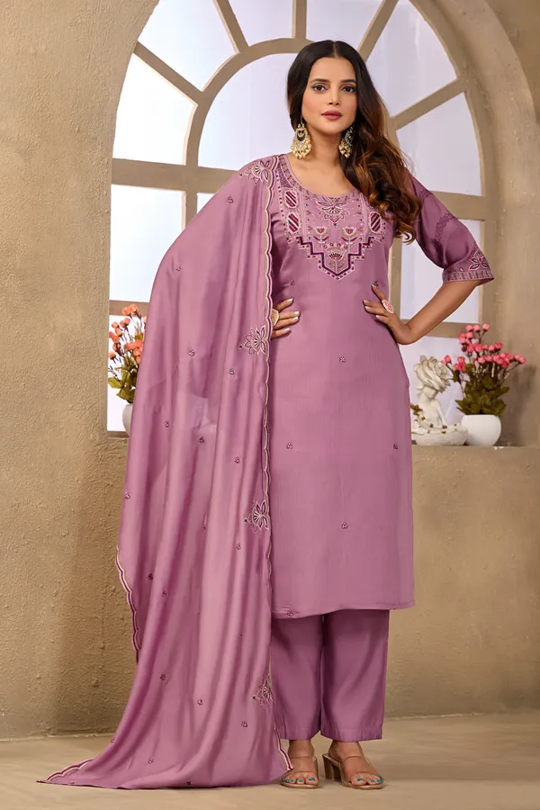Mauve_Roman_Fancy_Lining_Straight_Suit_Set_For_Women