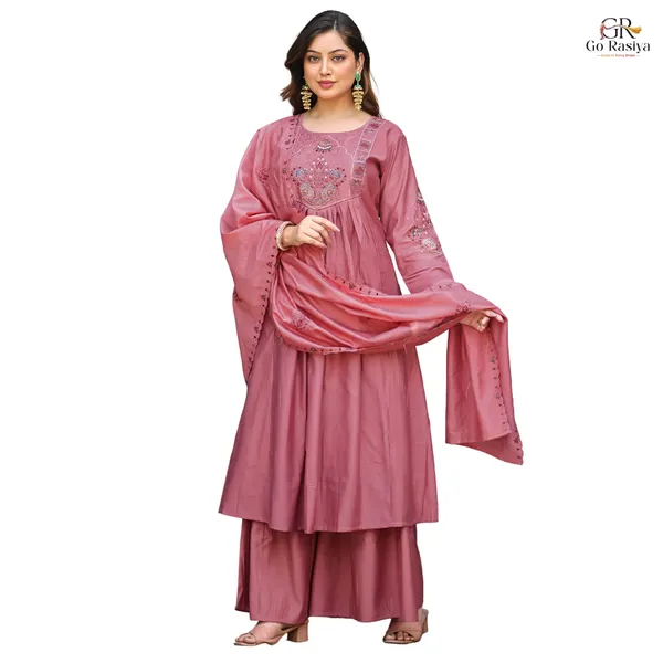 Pink_Roman_Silk_Anarkali_Suit_Set_For_Women