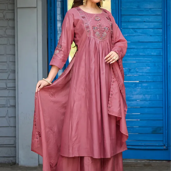 Pink_Roman_Silk_Anarkali_Suit_Set_For_Women