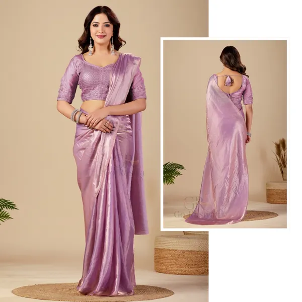 Lavender_Fancy_Satin_Saree_With_Blouse_For_Women