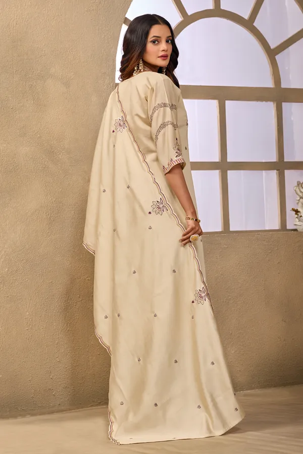Beige_Roman_Fancy_Lining_Straight_Kurta_Set_For_Women