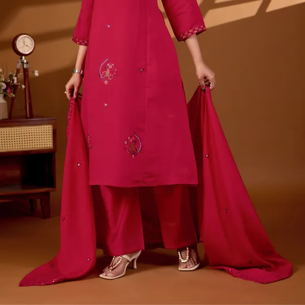 Magenta_Roman_Silk_Straight_Kurta_Set_With_Dupatta_For_Women