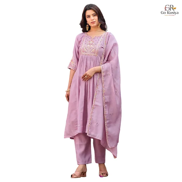 Lilac_Mal_Chanderi_Anarkali_Suit_Set_For_Women