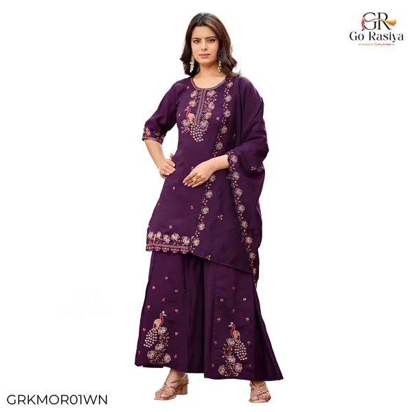 Purple_Roman_Silk_Ethnic_Kurta_Set_For_Women
