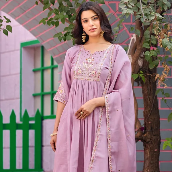 Lilac_Mal_Chanderi_Anarkali_Suit_Set_For_Women