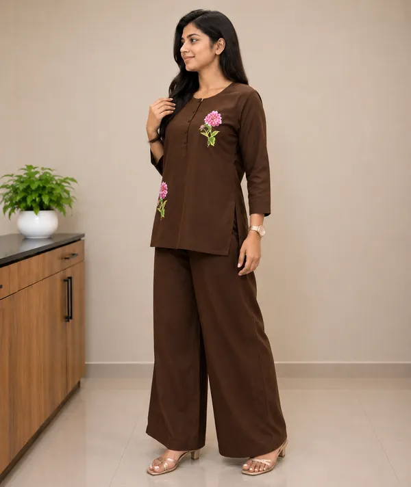 Brown_Sui_Dhaga_Slub_Relaxed_Fit_Co-Ord_Set_For_Women