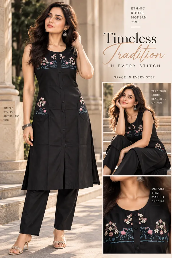 Black_Dabu_Cotton_Straight_Kurta_Set_For_Women