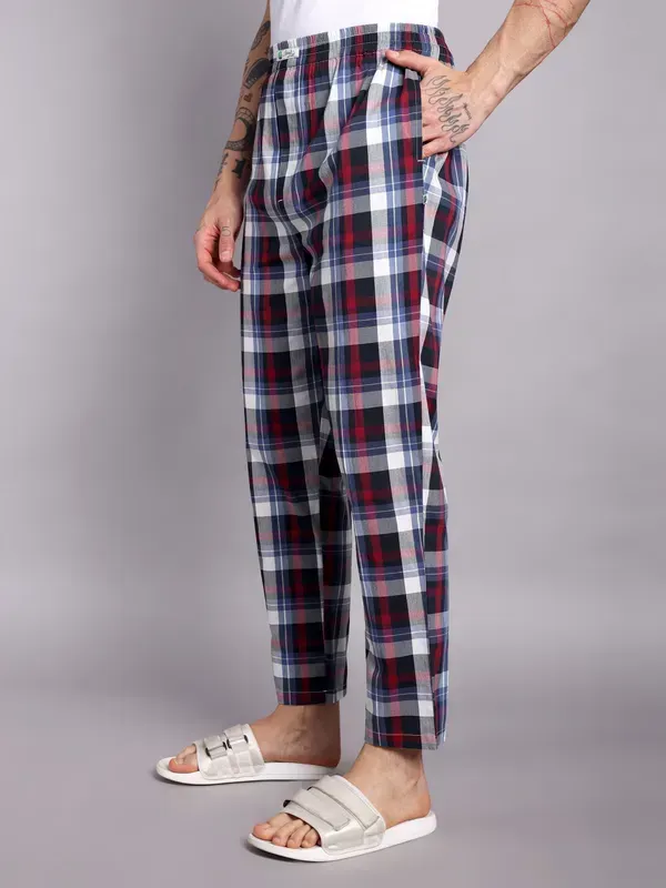 Men_S_Plaid_Pure_Cotton_Pajama_Pants_Navy_Blue_And_Red_Check_Pattern_Elas_M_More