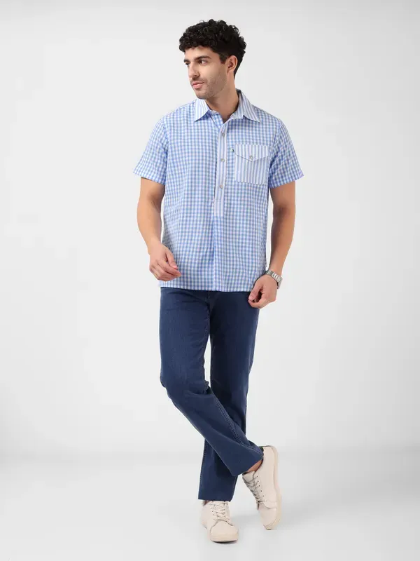 Minjar_Men_S_Cotton_Check_Kurta_Shirt_Breathable_Fabric_Relaxed_Fit_M_More