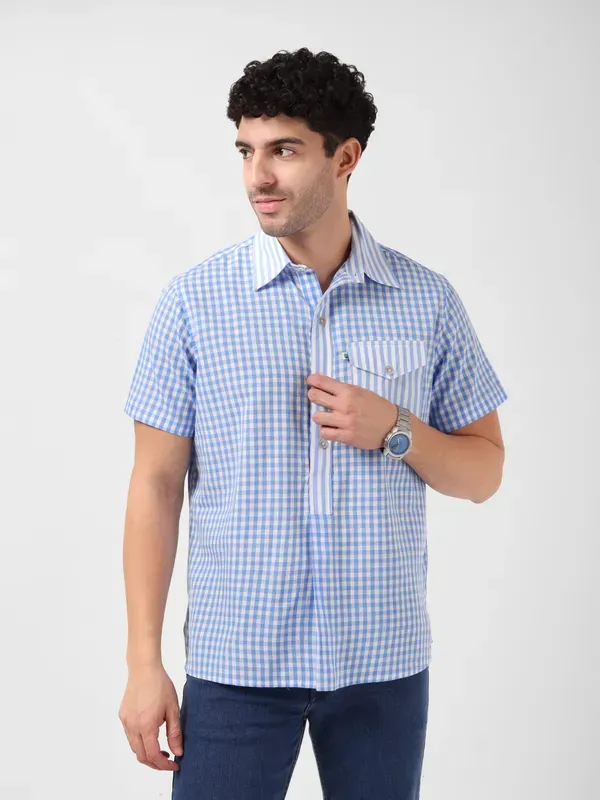 Minjar_Men_S_Cotton_Check_Kurta_Shirt_Breathable_Fabric_Relaxed_Fit_M_More