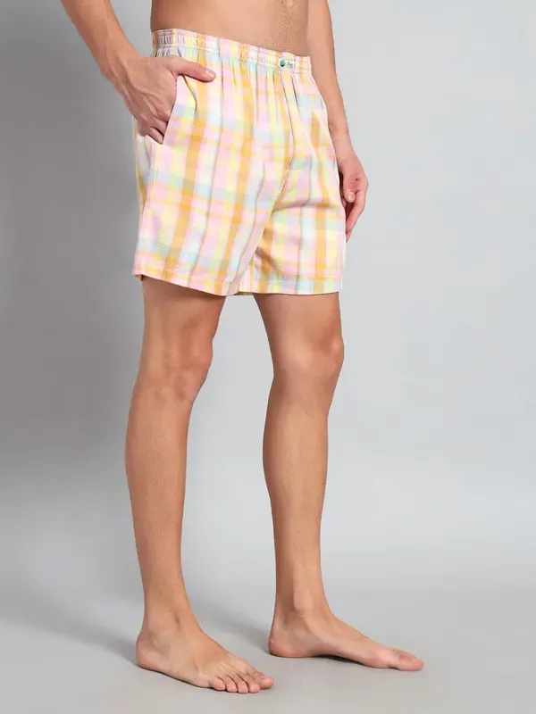 Orange_Yellow_Check_Modern_Relaxed_Boxer_Shorts_For_Men