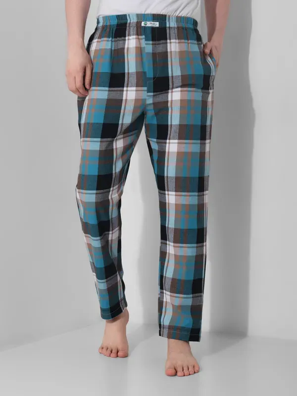 Minjar_Men_S_Checkered_Lounge_Pants_Blue_Black_White_Plaid_Elastic_Waist_More