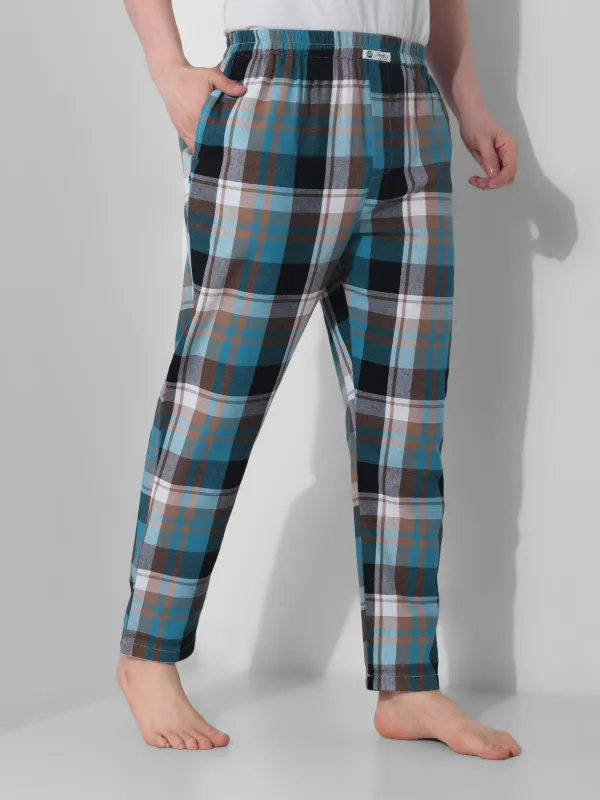 Minjar_Men_S_Checkered_Lounge_Pants_Blue_Black_White_Plaid_Elastic_Waist_More