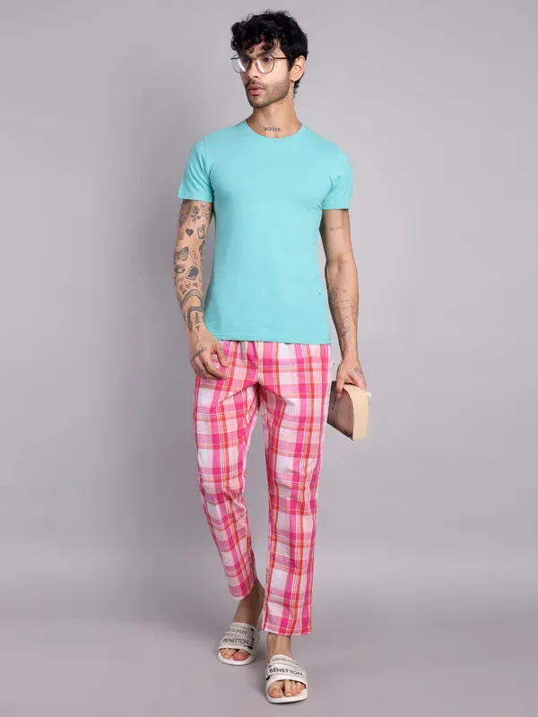 Minjar_Pure_Cotton_Plaid_Pajama_Pants_Pink_And_White_Check_Pattern_Elasti_More