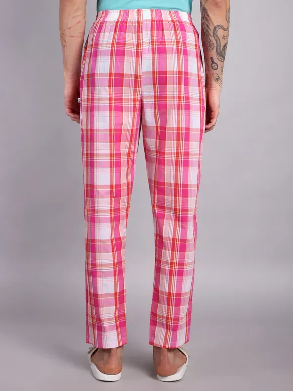 Minjar_Pure_Cotton_Plaid_Pajama_Pants_Pink_And_White_Check_Pattern_Elasti_More
