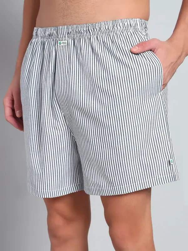 White_Black_Pure_Cotton_Stripe_Modern_Relaxed_Boxer_Shorts_For_Men