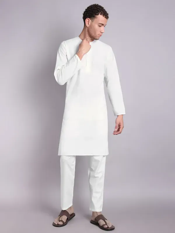 Mens_Off_White_Self_Designed_White_Pajama