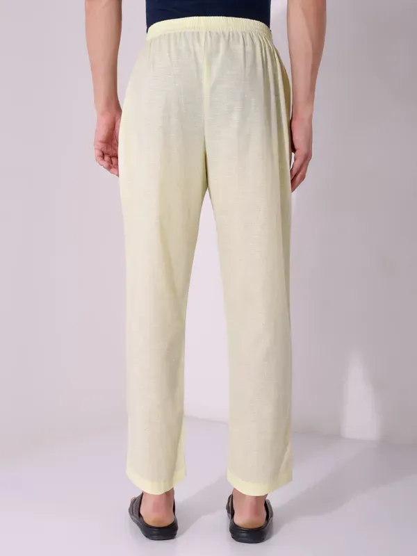 Men_S_Solid_Light_Yellow_Pure_Cotton_Pajama_Comfortable_Loungewear_Casu