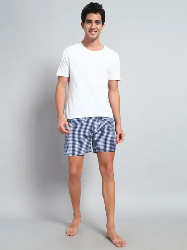 White_Blue_Small_Check_Modern_Relaxed_Boxer_Shorts_For_Men
