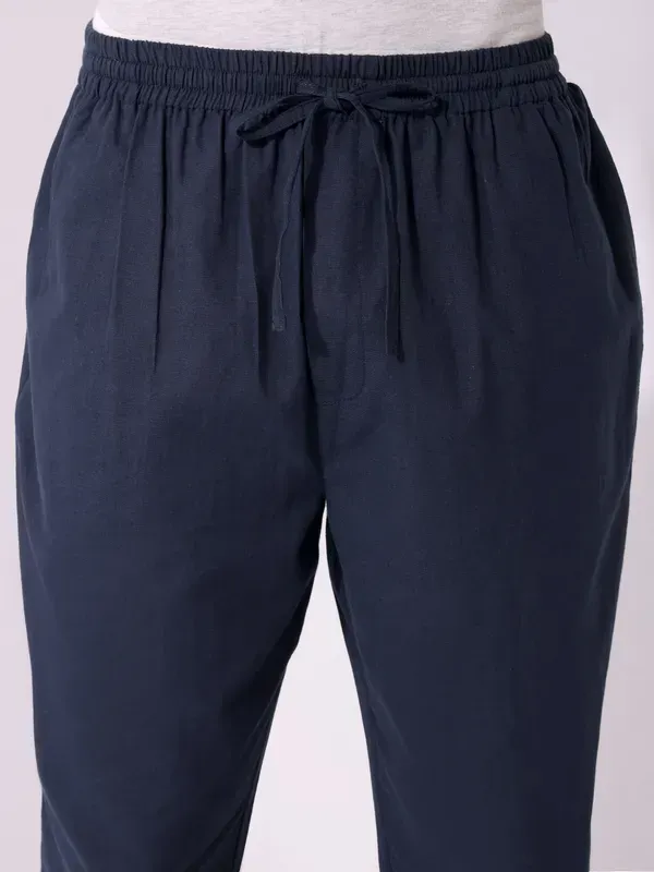 Men_S_Solid_Blue_Cotton_Pyjama_Comfortable_Loungewear_Casual_Pants_With_Mor_More