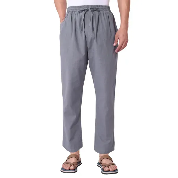 Men_S_Solid_Grey_Pure_Cotton_Pajama_Comfortable_Loungewear_Casual_Pants