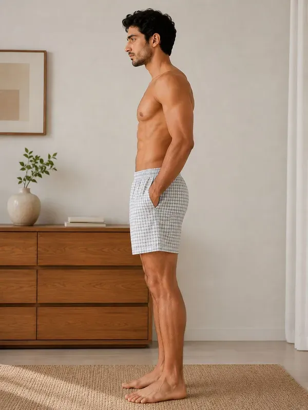 White_Blue_Check_Modern_Relaxed_Boxer_Shorts_For_Men