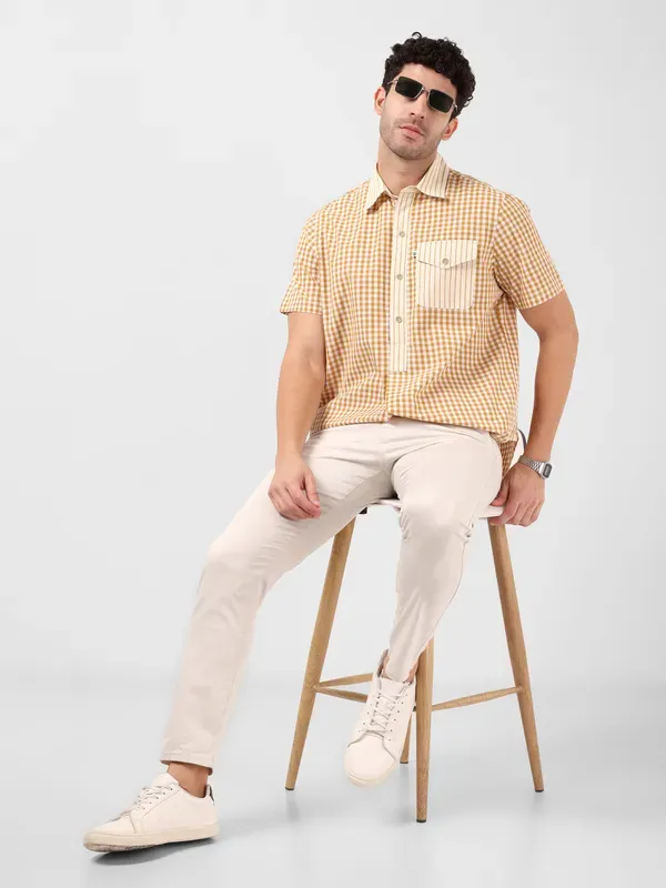 Minjar_Men_S_Cotton_Check_Kurta_Shirt_Breathable_Lightweight_Fabric_Rel_More