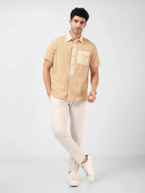 Minjar_Men_S_Cotton_Check_Kurta_Shirt_Breathable_Lightweight_Fabric_Rel_More