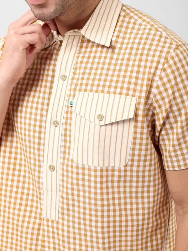 Minjar_Men_S_Cotton_Check_Kurta_Shirt_Breathable_Lightweight_Fabric_Rel_More