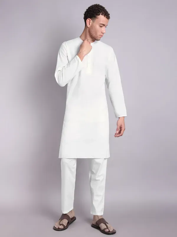Mens_Off_White_Self_Designed_White_Pajama