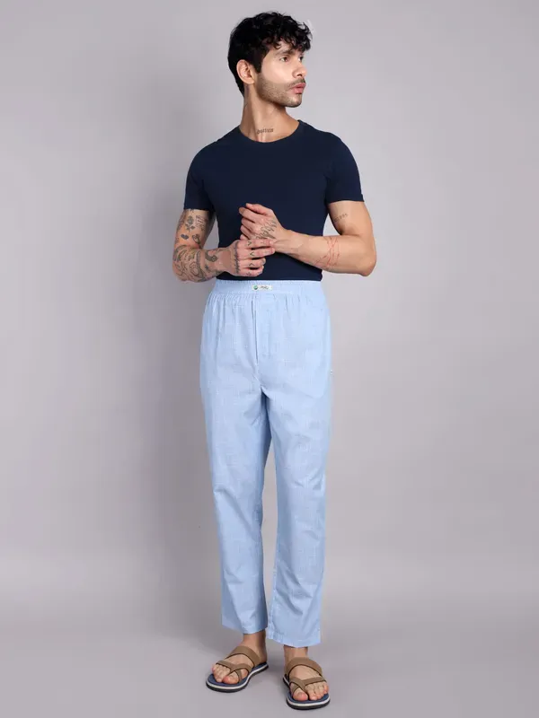 Men_S_Pure_Cotton_Pajama_Pants_Light_Blue_Elastic_Waist_Casual_Loungewea_More