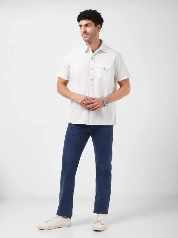Minjar_Men_S_White_Solid_Cotton_Kurta_Shirt_Breathable_Fabric_Relaxed_F