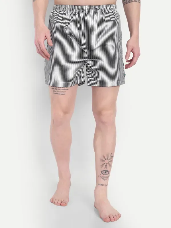 White_Black_Stripe_Modern_Relaxed_Boxer_Shorts_For_Men