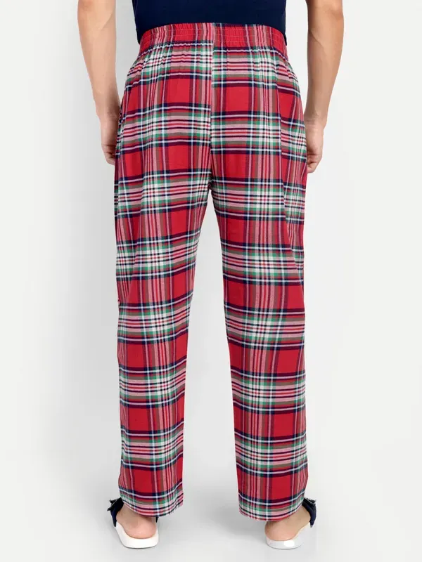 Multicolor_Red_Check_Pure_Cotton_Modern_Relaxed_Pajama_For_Men