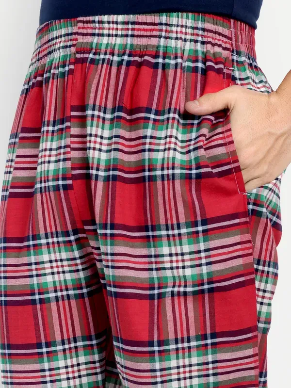 Multicolor_Red_Check_Pure_Cotton_Modern_Relaxed_Pajama_For_Men