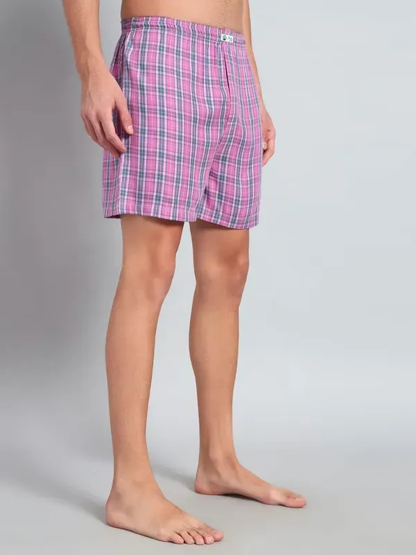 Peach_Pink_Blue_Check_Modern_Relaxed_Boxer_Shorts_For_Men