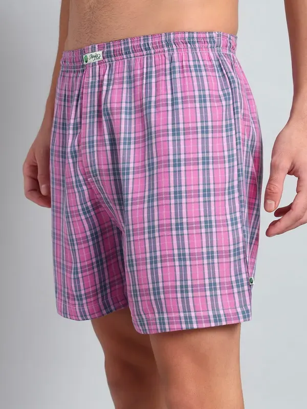 Peach_Pink_Blue_Check_Modern_Relaxed_Boxer_Shorts_For_Men