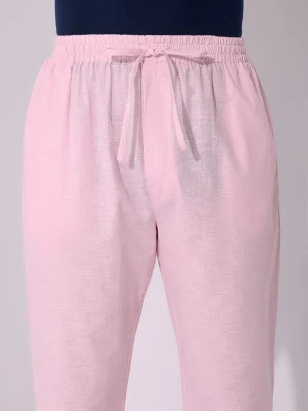 Men_S_Solid_Pink_Pure_Cotton_Pajama_Comfortable_Loungewear_Casual_Pants