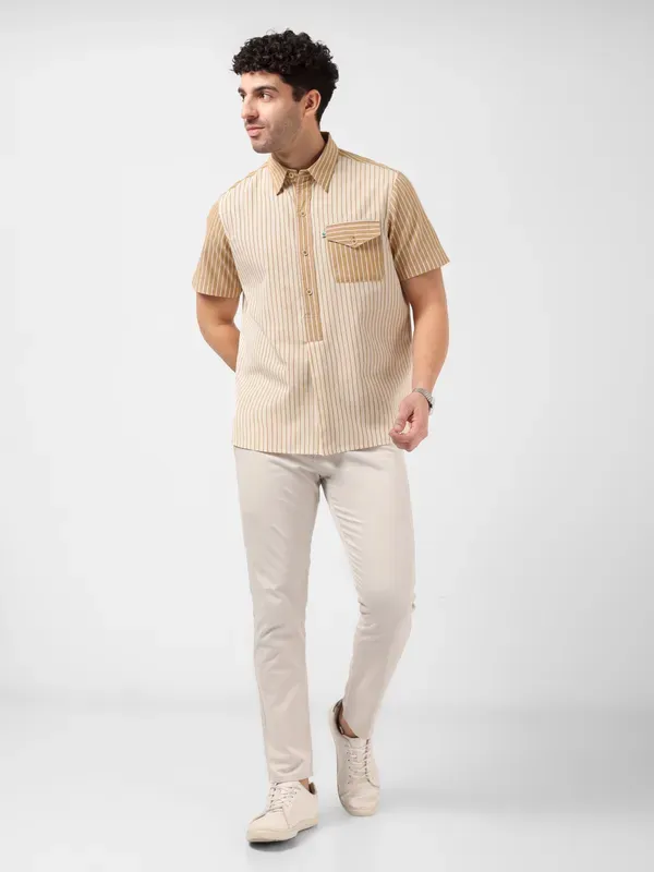 Minjar_Men_S_Cotton_Beige_Striped_Kurta_Shirt_Breathable_Fabric_Relaxed_More
