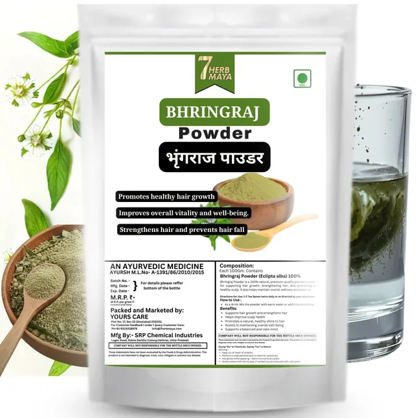 7Herbmaya_Natural_Bhringraj_Powder_helps_All_Hair_Type_hair_growth,_Skin_&_Hair_Care