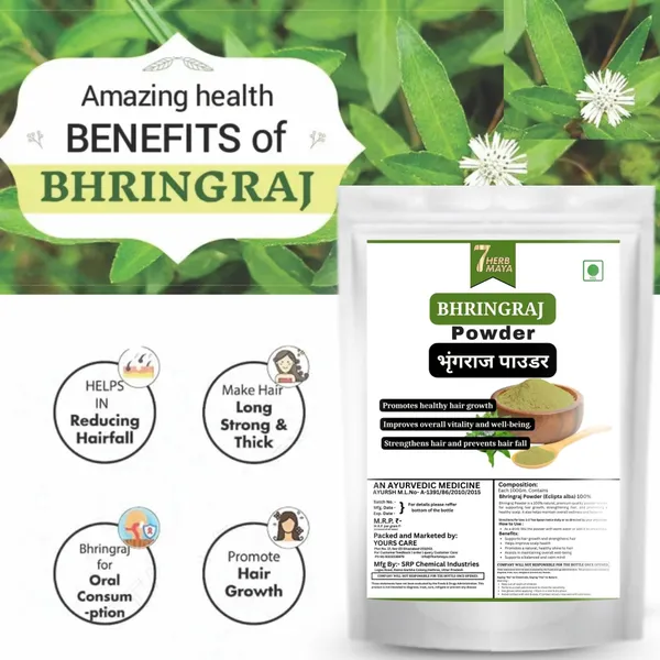 7Herbmaya_Natural_Bhringraj_Powder_helps_All_Hair_Type_hair_growth,_Skin_&_Hair_Care