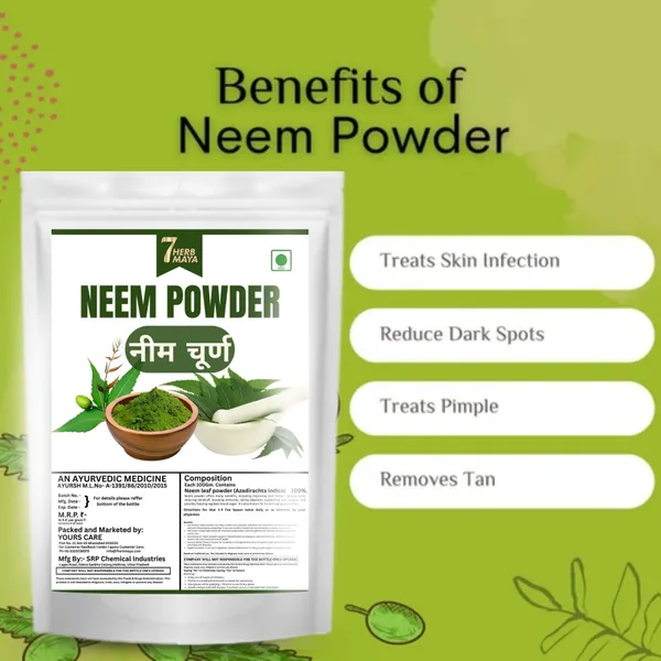 7Herbmaya_Pure_Neem_Powder_|_Supports_Acne_Control,_Skin_Detox_&_Scalp_Health__Powder_for_Eating,_Face_Pack,_Tooth,_Skin,_Hair,_Drinking
