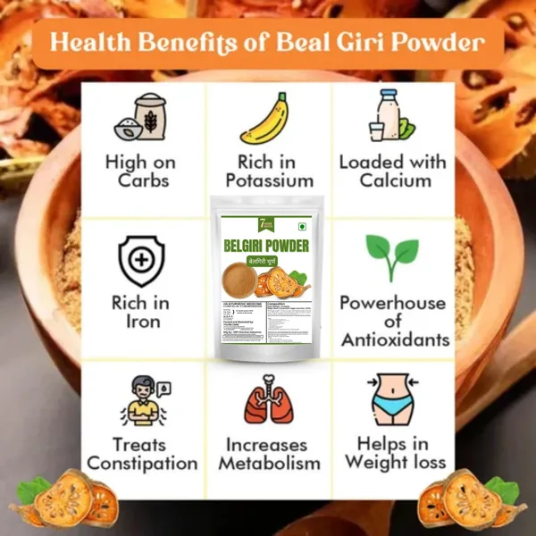 7Herbmaya_Pure_Organic_Bael_Powder_(Baelgiri/Wood_Apple/Belgiri/Aegle_Marmelos/Bael_Phal)_|_Dry_Wood_Apple_For_Digestive_Health