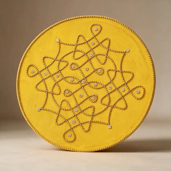 Yellow_Velvet_Decorative_Beaded_Ornament_Pooja_And_Religious_Worship