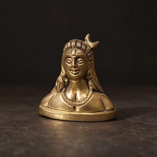 Gold_Brass_Shiva_Bust_Idol_Festive_Decoration_And_Rangoli
